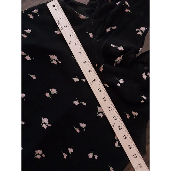 ZARA Trafaluc Collection Floral Chiffon Crop Tank Top Cold Shoulder Sz M - Picture 8 of 9